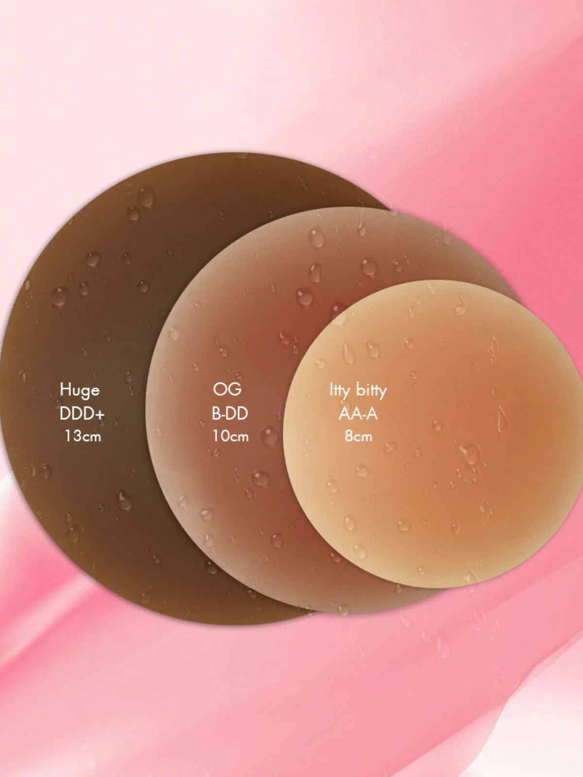 1 Pair Solid Silicone 'non-sticky' Nipple Cover Bra