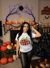 Halloween Pumpkin Print Round Neck T-shirt