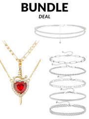 3-Piece Fashion Jewelry Set - Waterproof Anklet + 14K Gold-Plated Necklace + Cuban Chain Bracelet Luxury Combination