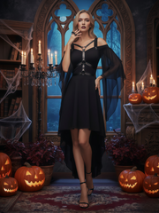 Halloween Gothic Vintage Female Clothing Sexy Bodycon Dresses