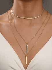 Elegant Style 1pc Geometric Zinc Alloy Necklace
