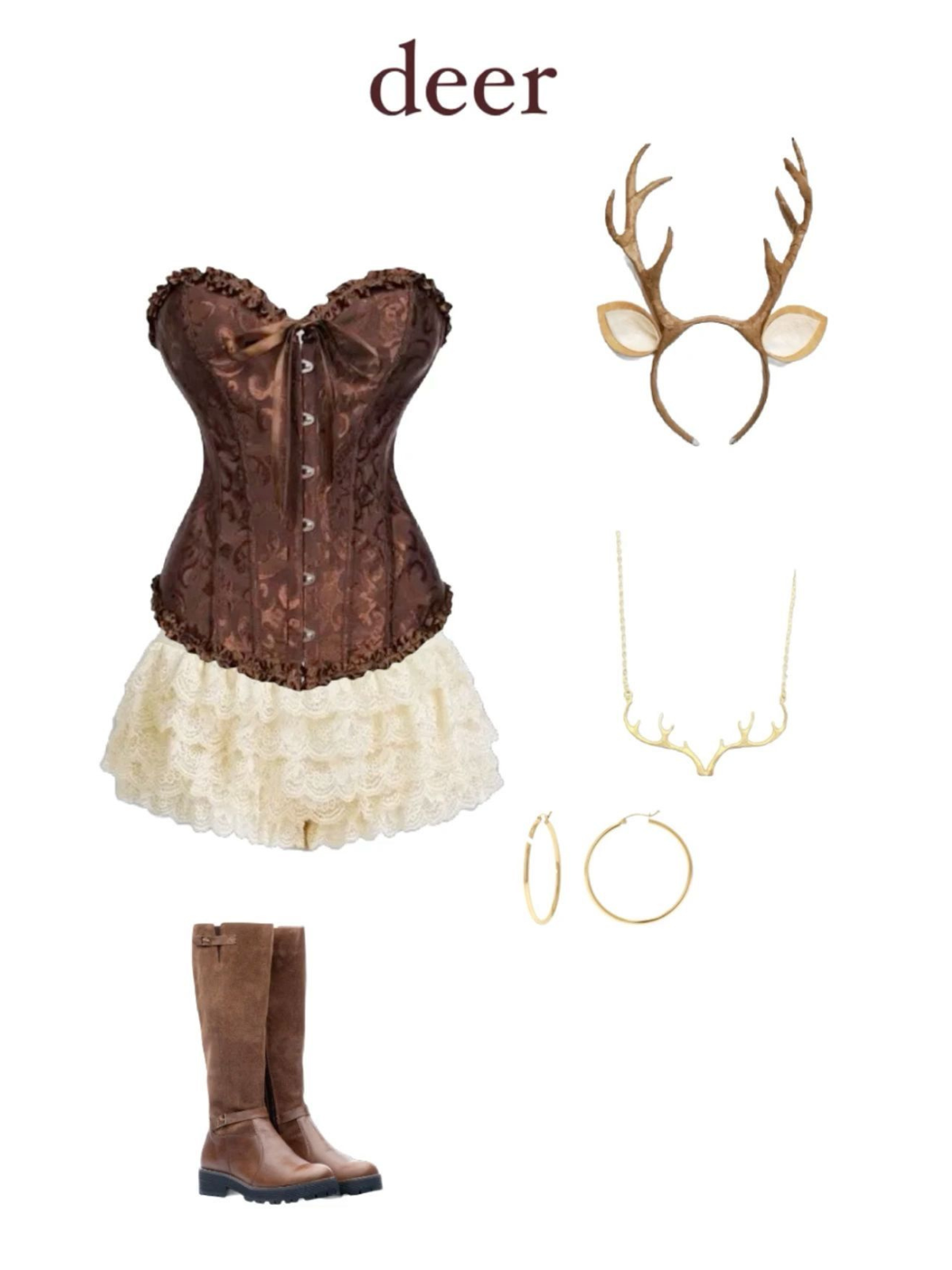 Lace-up Strapless Corset Bandeau