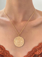 Gothic Style 1pc Graphic Skeleton Coin Alloy Necklace