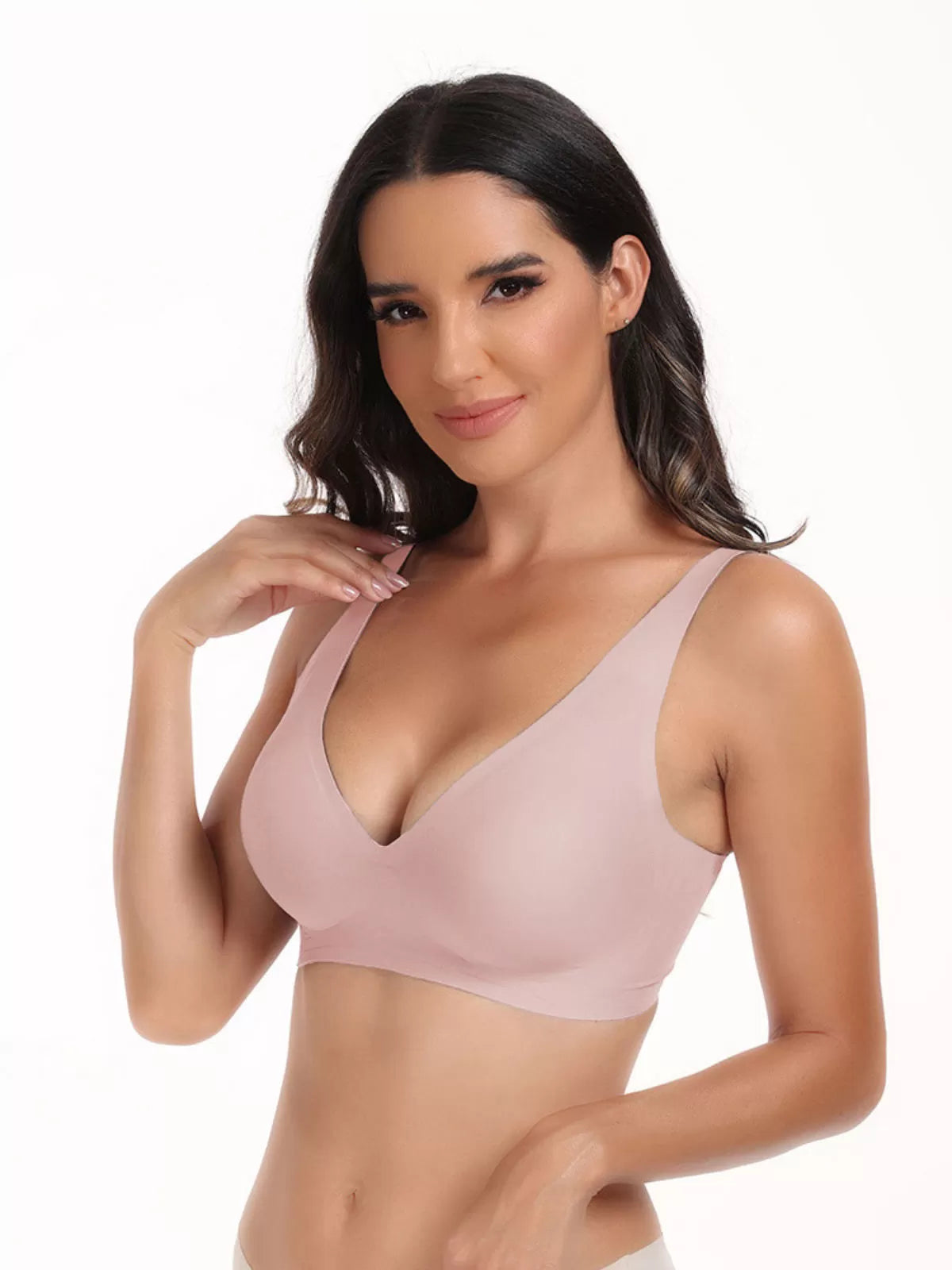 1pc Solid Wireless Comfortable Bras & Bralettes