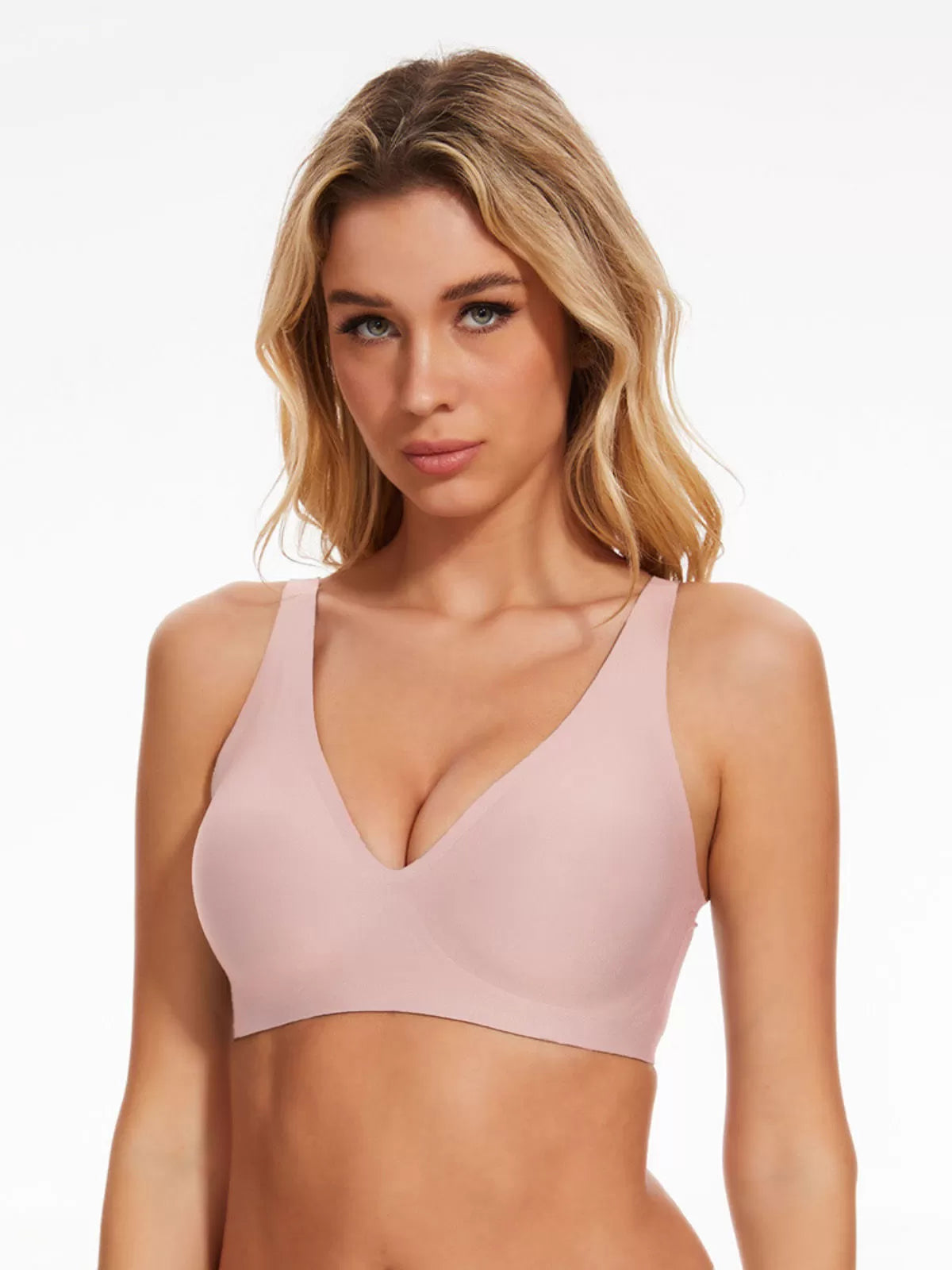 1pc Solid Wireless Comfortable Bras & Bralettes