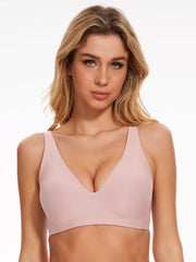 1pc Solid Wireless Comfortable Bras & Bralettes