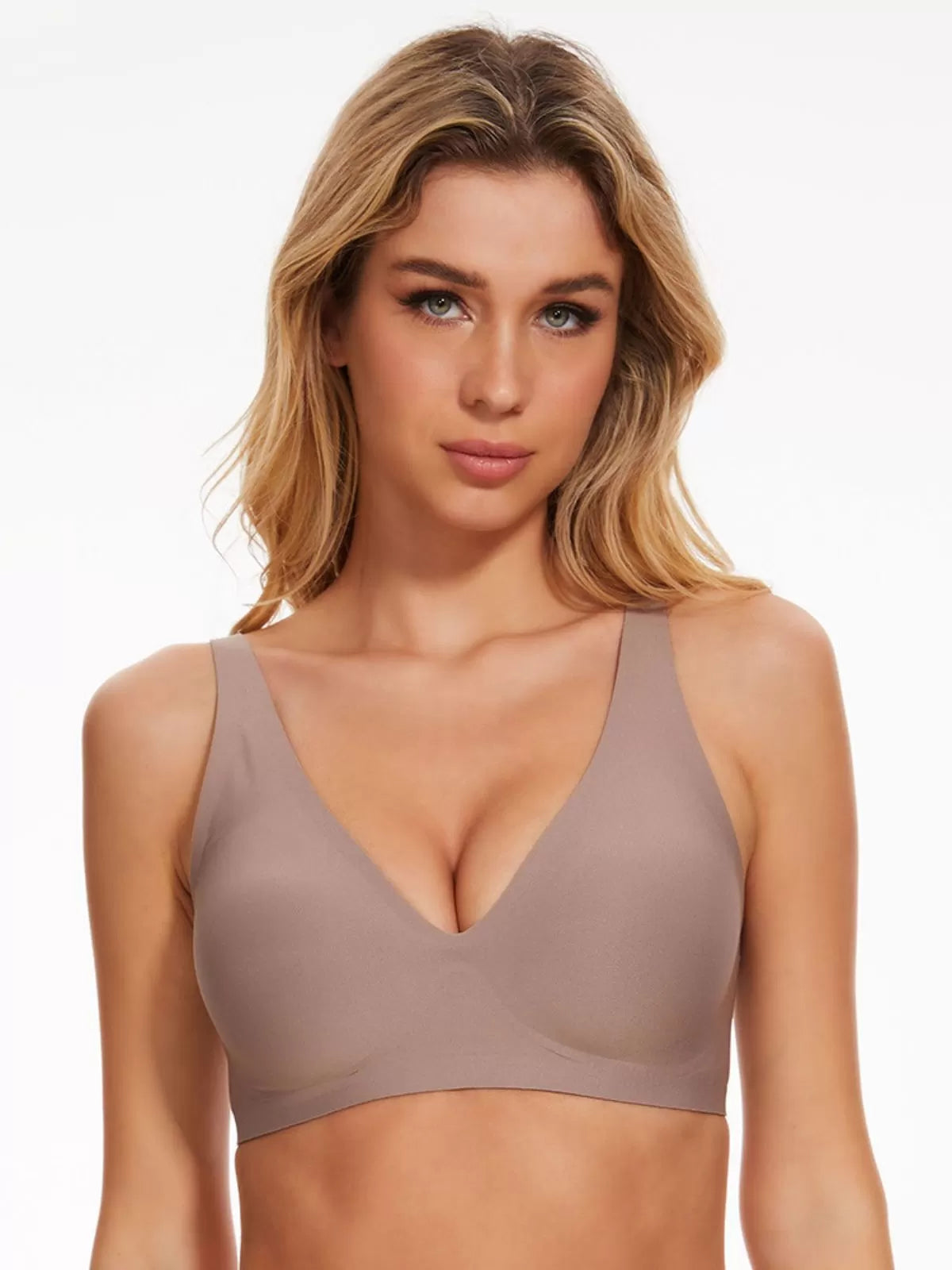 1pc Solid Wireless Comfortable Bras & Bralettes