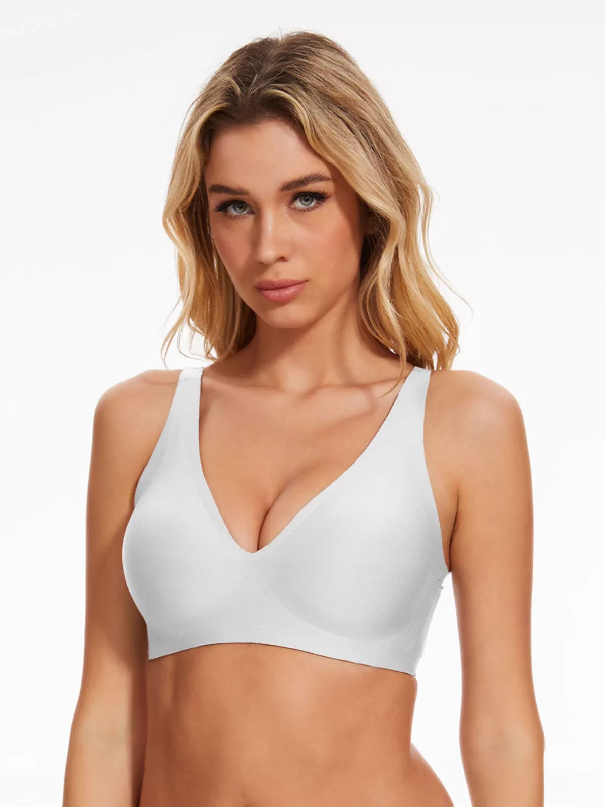 1pc Solid Wireless Comfortable Bras & Bralettes