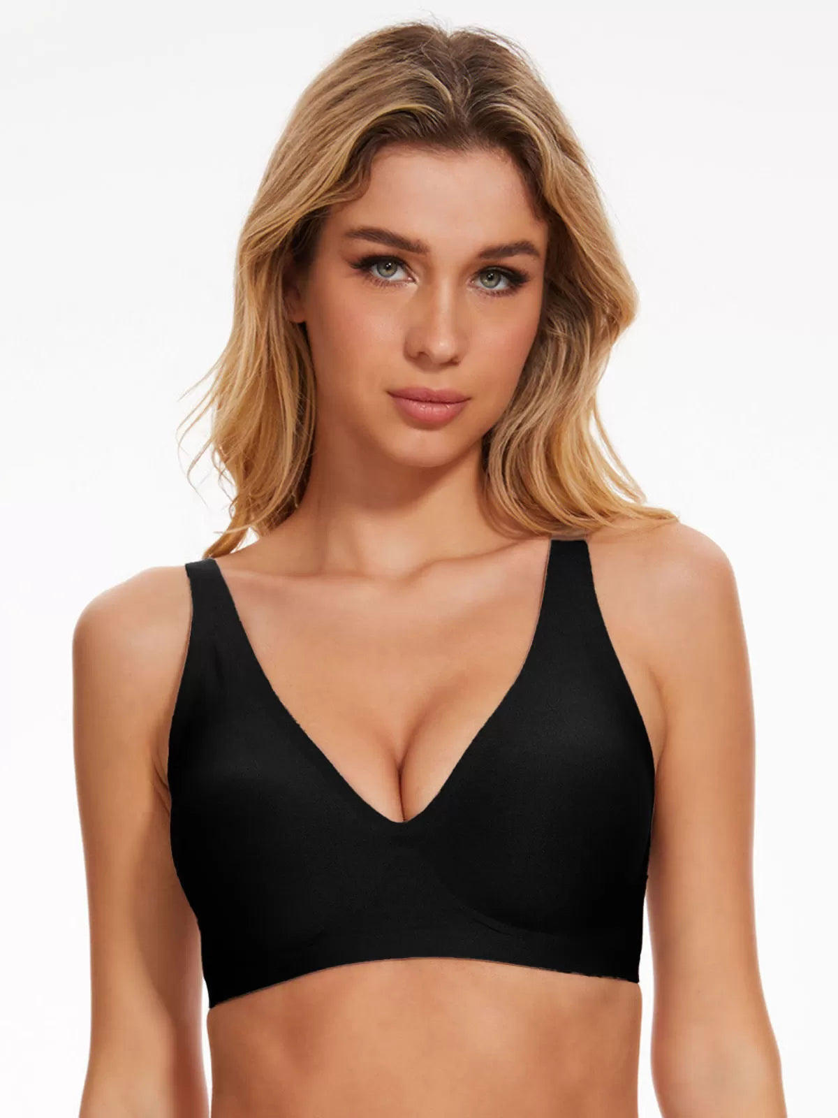 1pc Solid Wireless Comfortable Bras & Bralettes