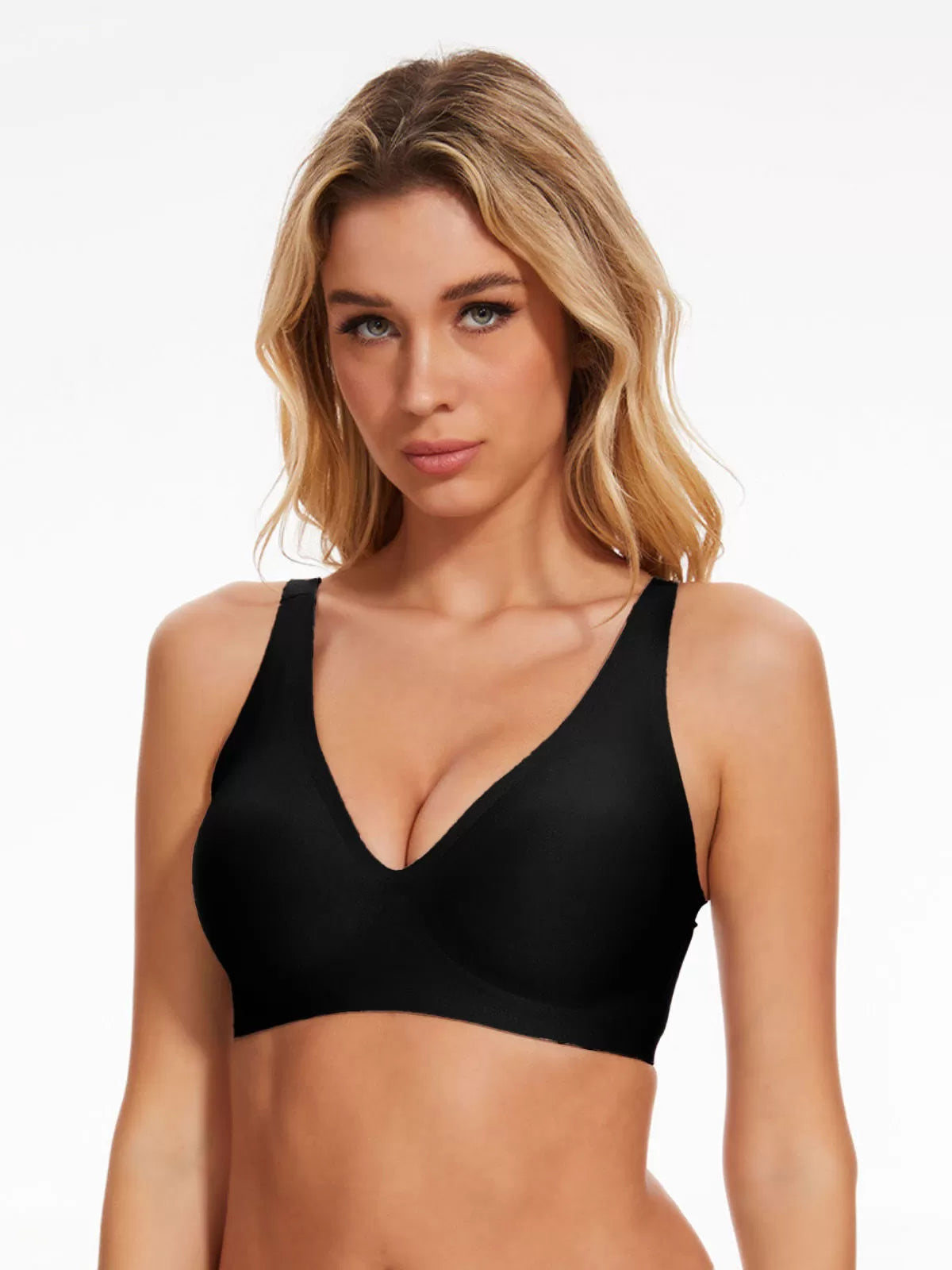 1pc Solid Wireless Comfortable Bras & Bralettes
