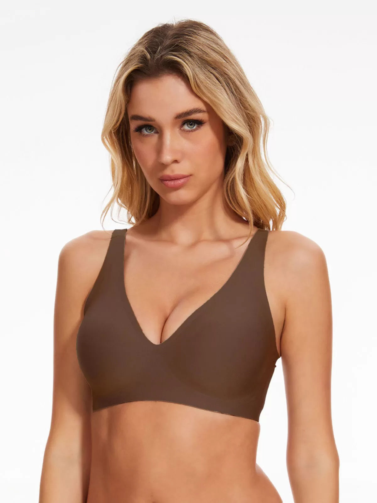 1pc Solid Wireless Comfortable Bras & Bralettes