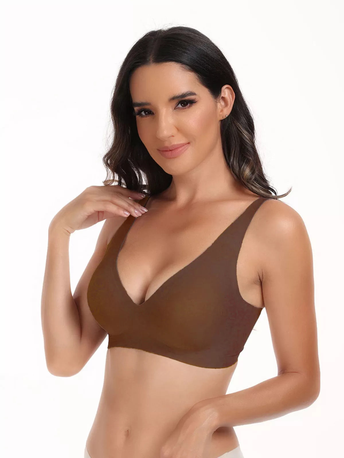1pc Solid Wireless Comfortable Bras & Bralettes