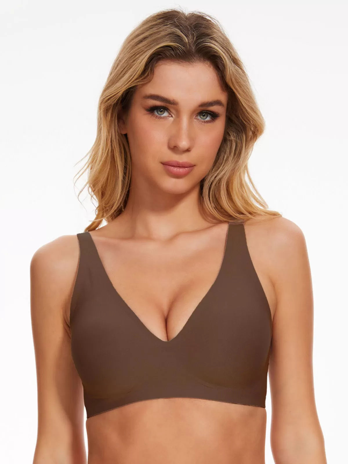 1pc Solid Wireless Comfortable Bras & Bralettes