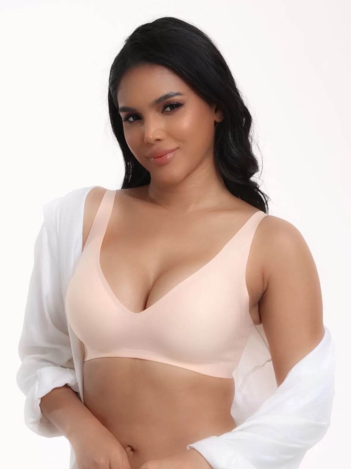 1pc Solid Wireless Comfortable Bras & Bralettes