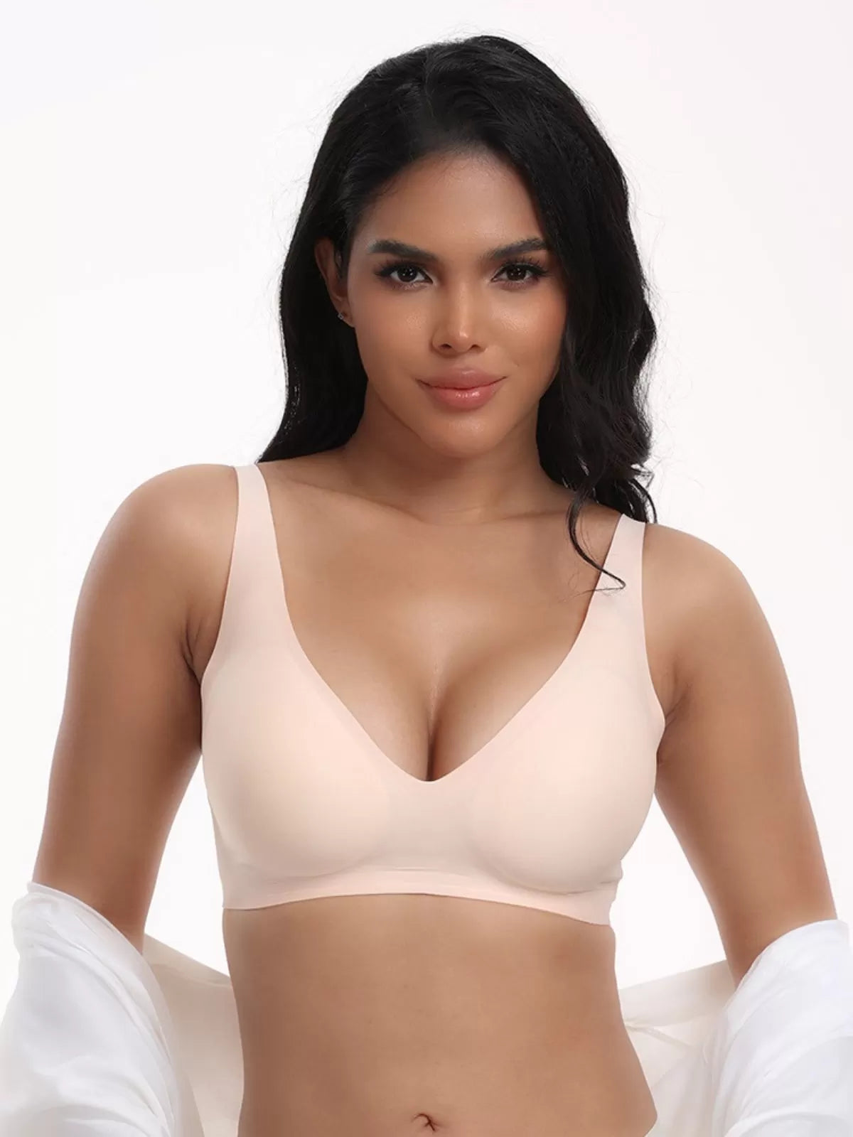 1pc Solid Wireless Comfortable Bras & Bralettes