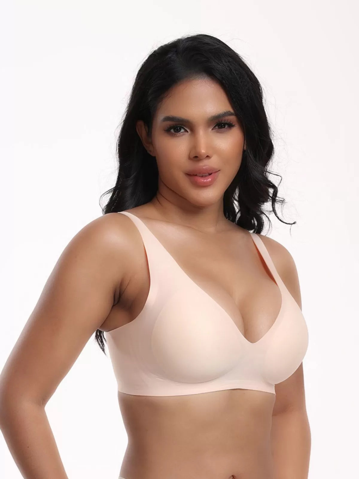 1pc Solid Wireless Comfortable Bras & Bralettes