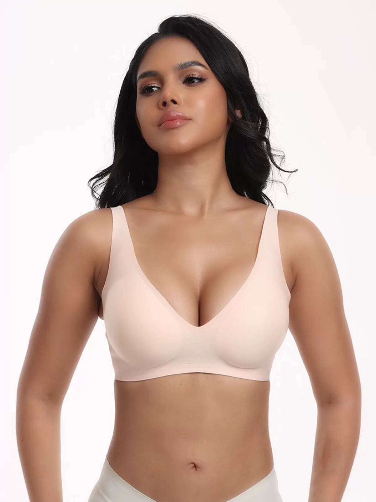 1pc Solid Wireless Comfortable Bras & Bralettes