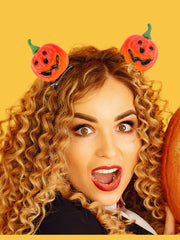 1pcs Cute Halloween Headdress tyling Devil Hairpin Bezel Headwear Pumpkin Hair Tools