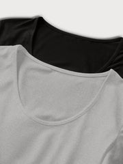 2-Pack Solid Scoop Long Sleeve T-shirt