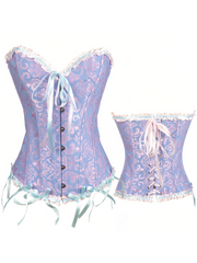 Lace-up Strapless Corset Bandeau