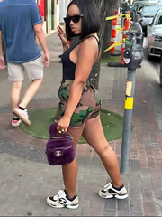 Camo Print High Waist Lady Casual Comfy Workout Camouflage Button Front Skinny Shorts