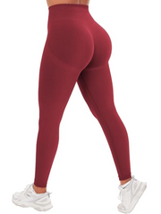 Seamless Workout Watermelon Red Tummy Control Butt Lifting Gym Leggings