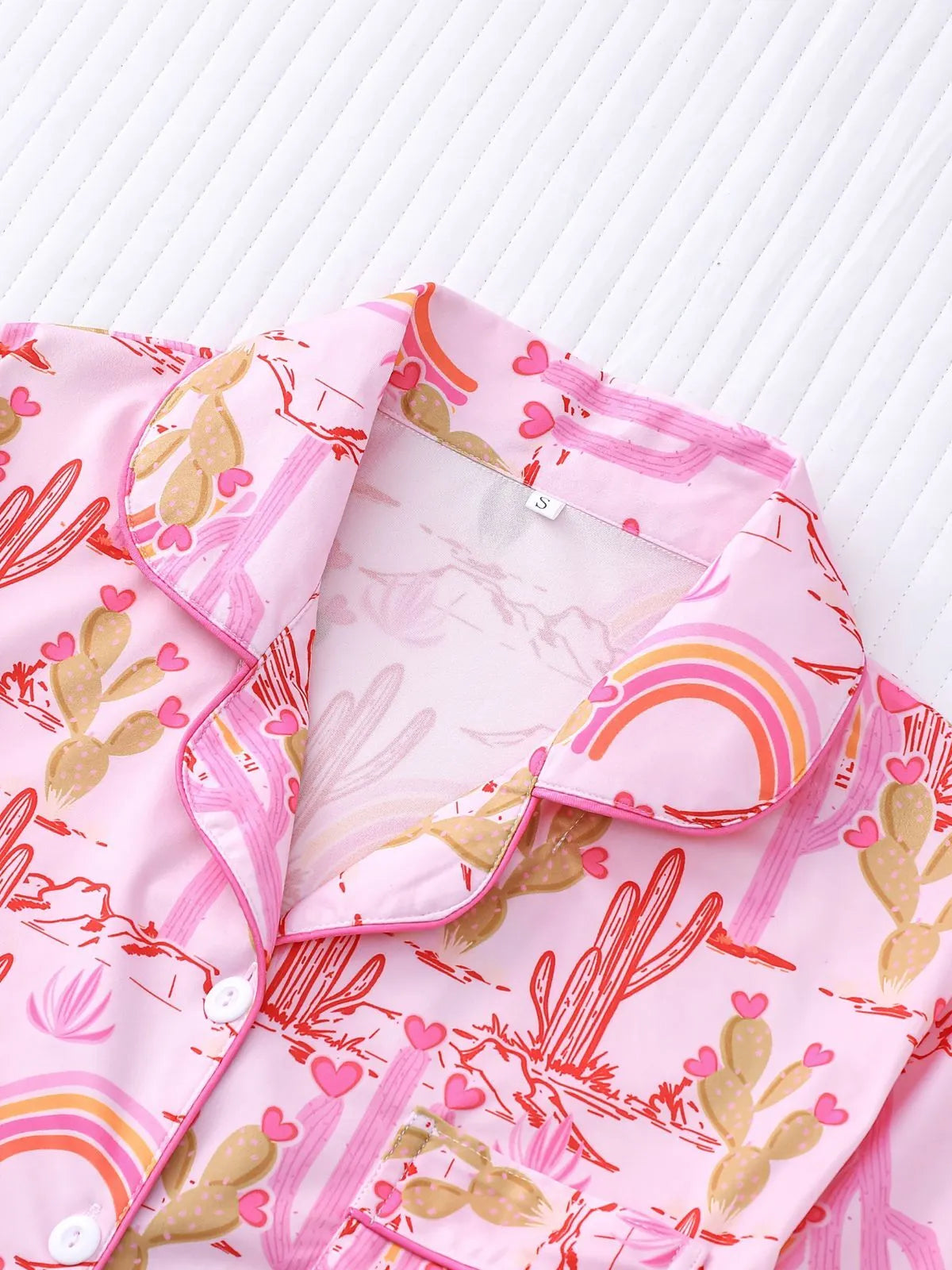 2pcs Cactus Pajama Shorts Set