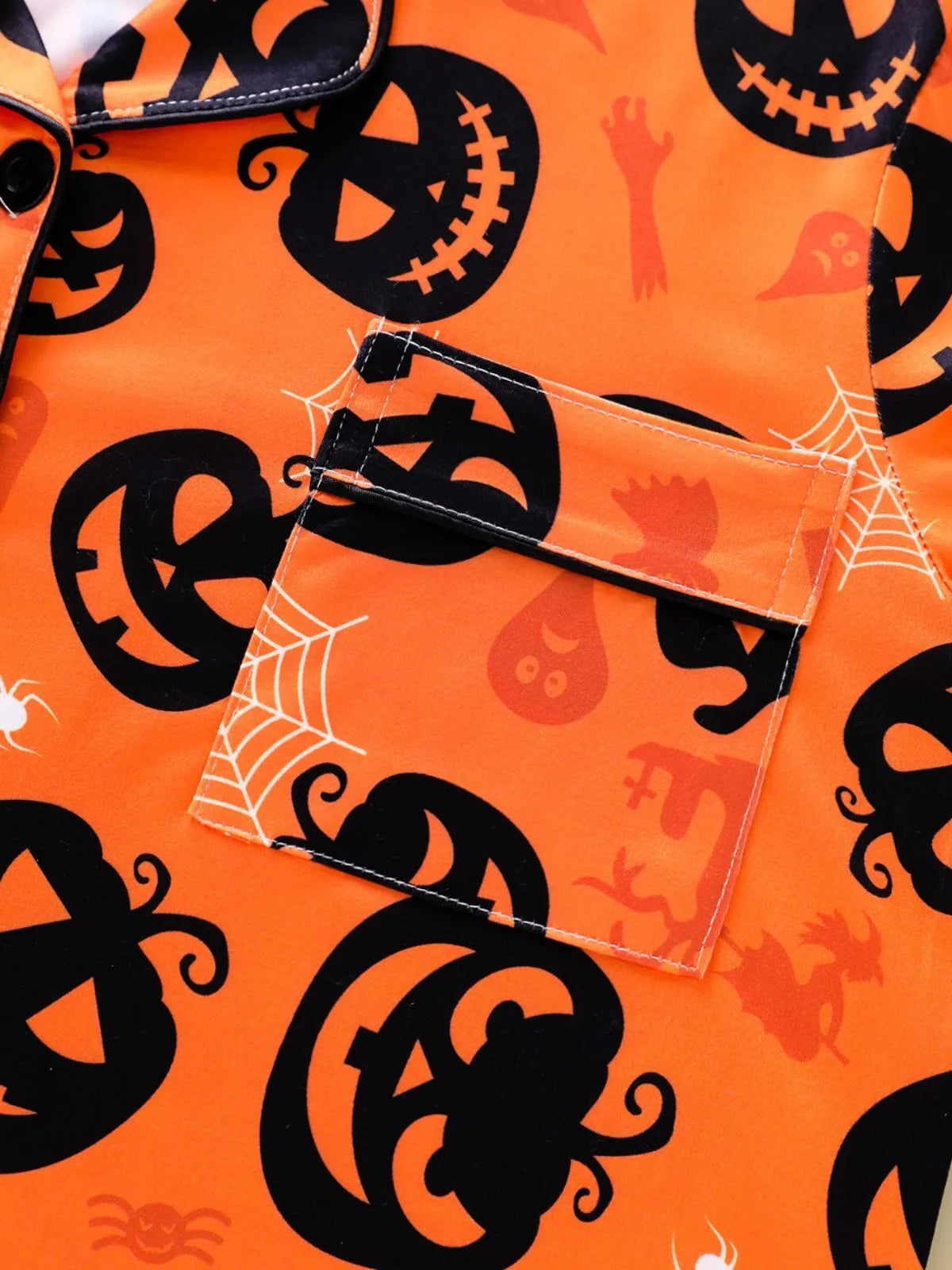 2pcs Halloween Funny Pumpkin Print Pajama Pants Set