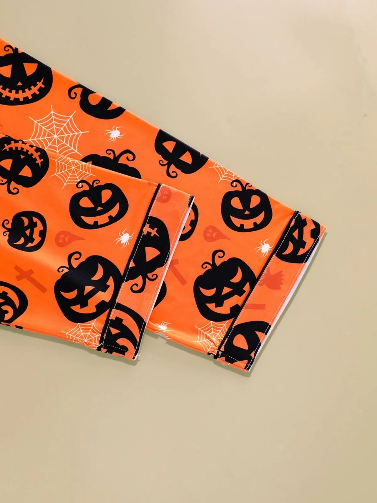2pcs Halloween Funny Pumpkin Print Pajama Pants Set