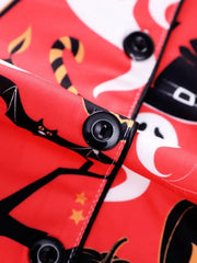 2pcs Halloween Owl Bat Print Pajama Pants Set