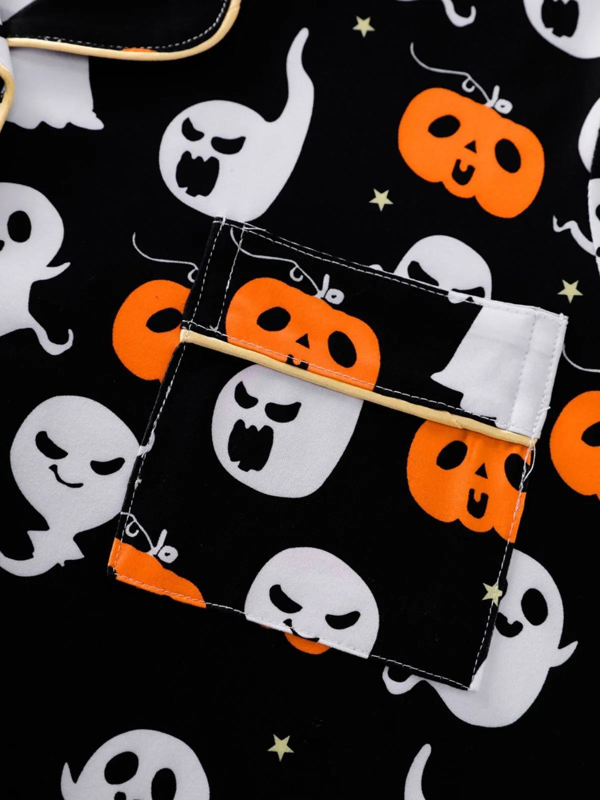 2pcs Halloween Pumpkin Cute Ghost Pajama Pants Set