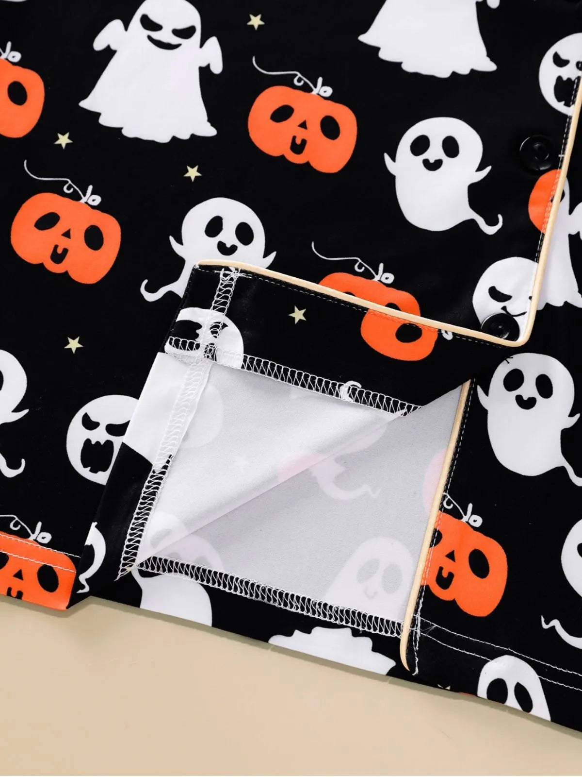 2pcs Halloween Pumpkin Cute Ghost Pajama Pants Set