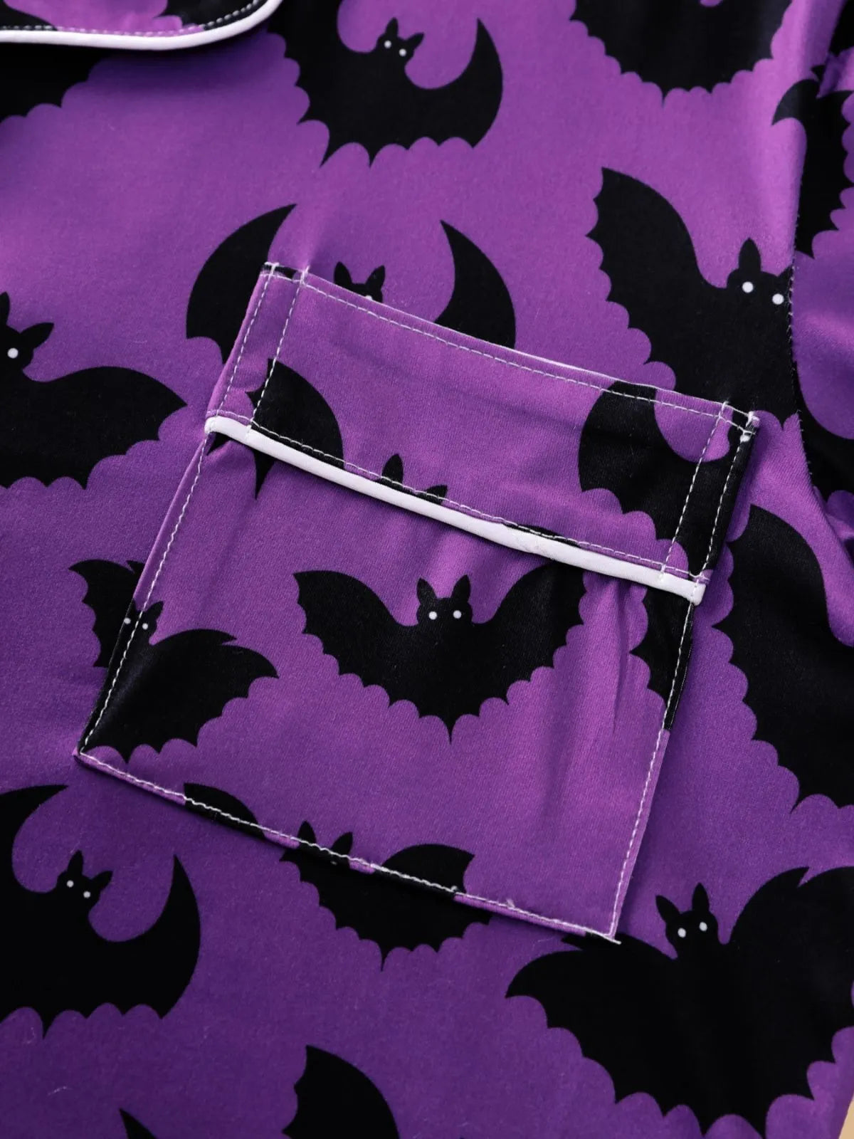 2pcs Halloween Bat Print Pajama Pants Set