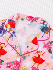 2pcs Halloween Witch Print Pajama Pants Set