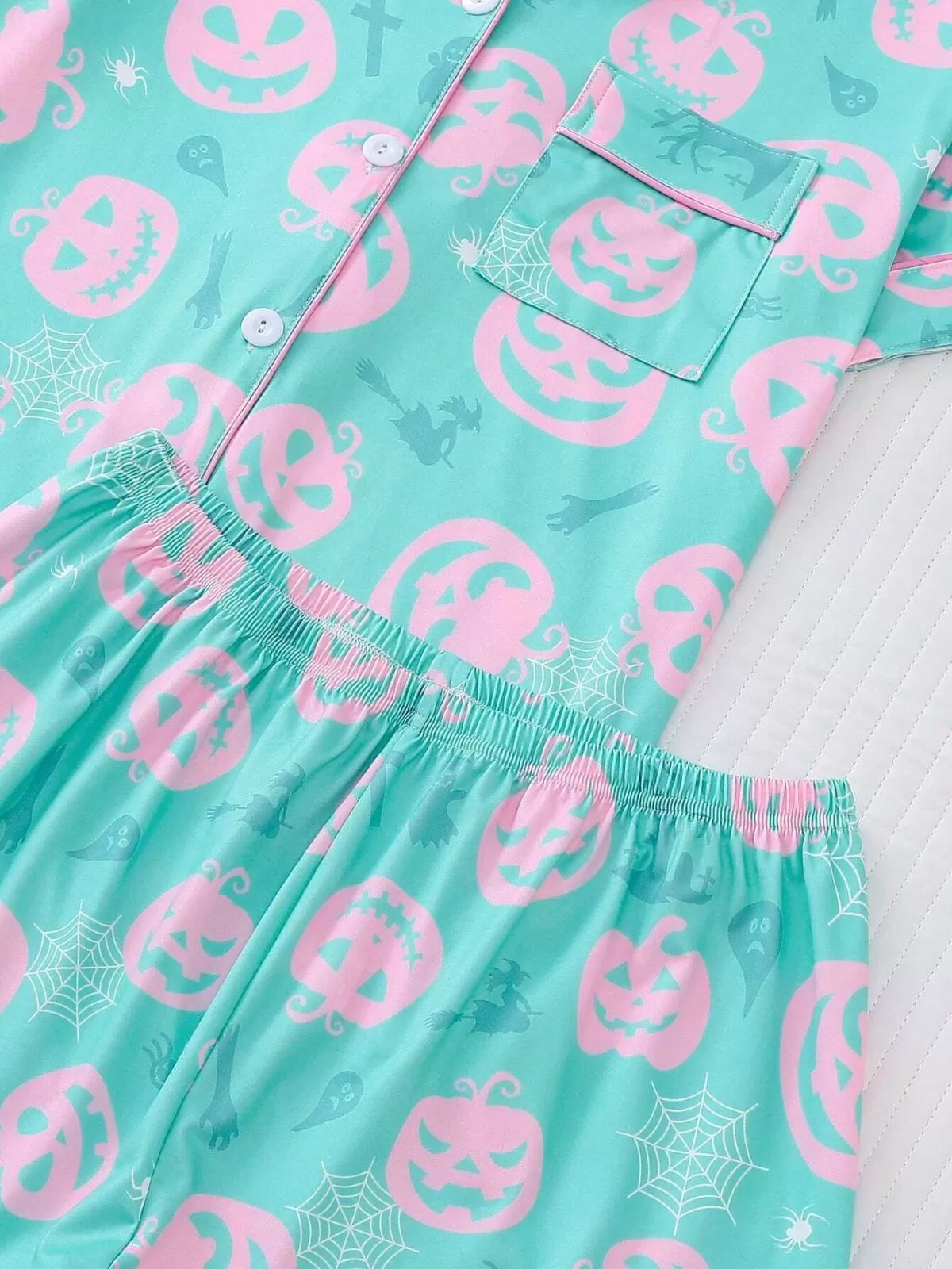 2pcs Halloween Pajama Shorts Set