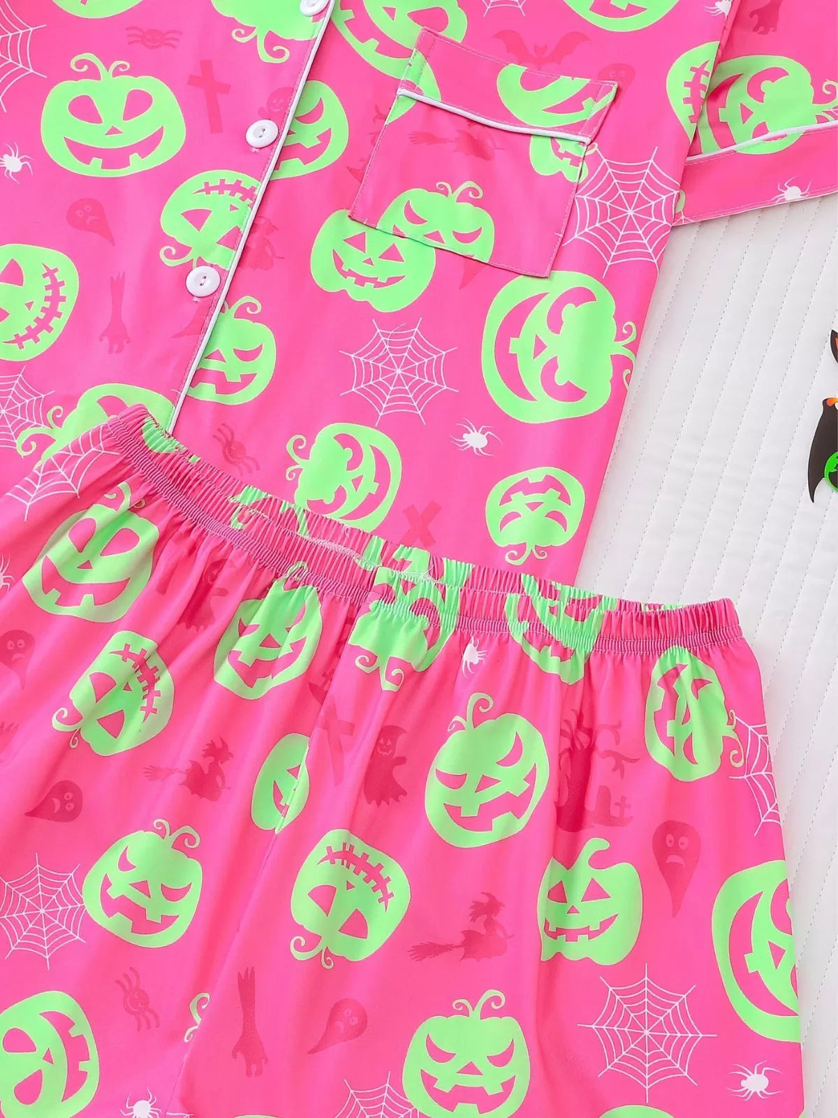 2pcs Halloween Pajama Shorts Set