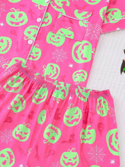 2pcs Halloween Pajama Shorts Set