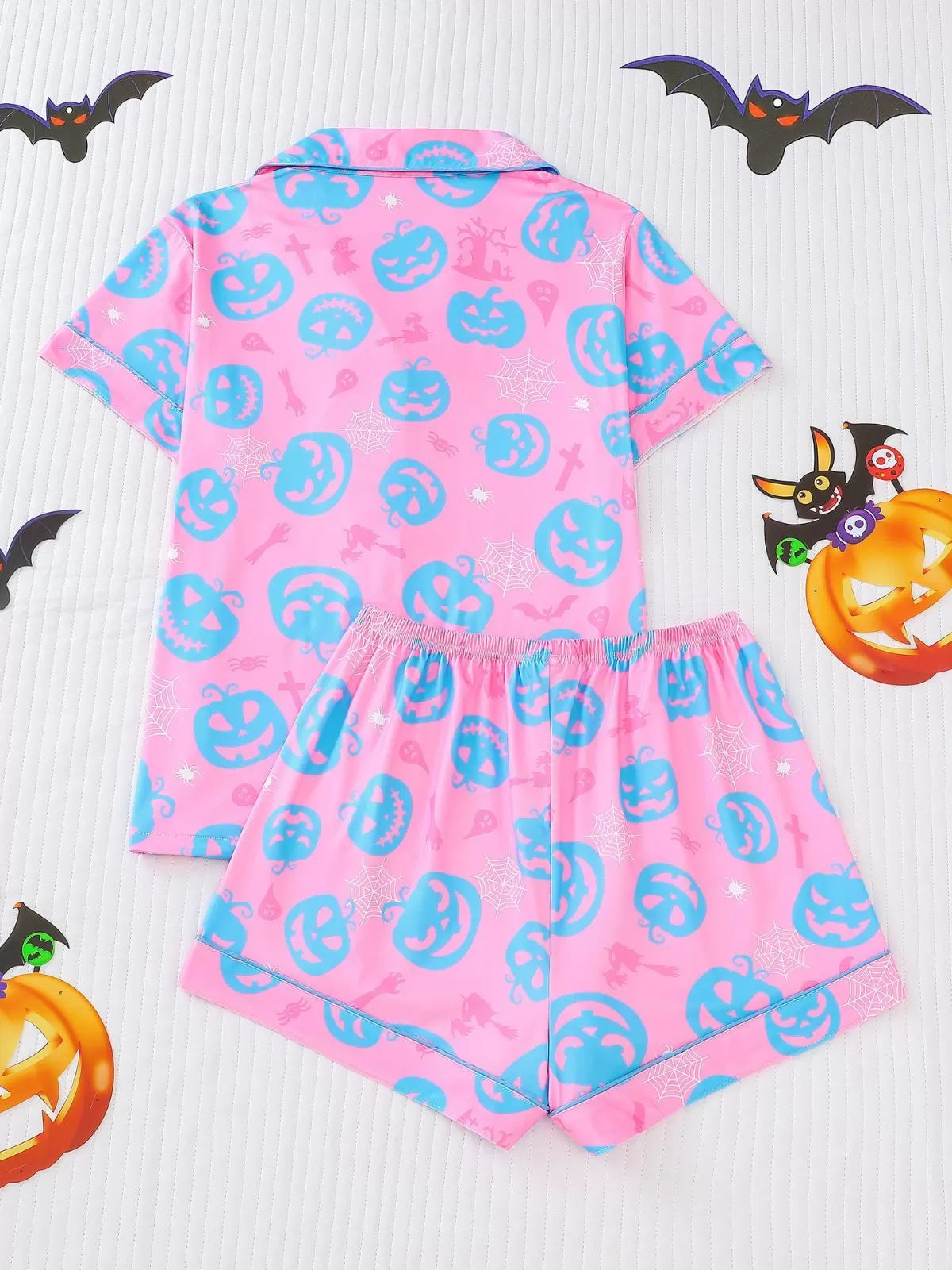 2pcs Halloween Pajama Shorts Set