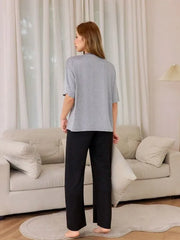 2pcs Plants Pajama Pants Set