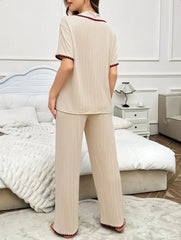 2pcs Solid Pajama Pants Set