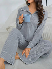 2pcs Striped Pajama Pants Set