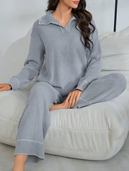2pcs Striped Pajama Pants Set