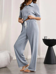 2pcs Striped Pajama Pants Set