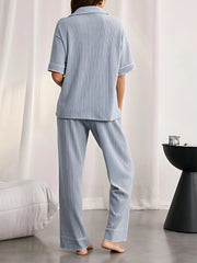 2pcs Striped Pajama Pants Set