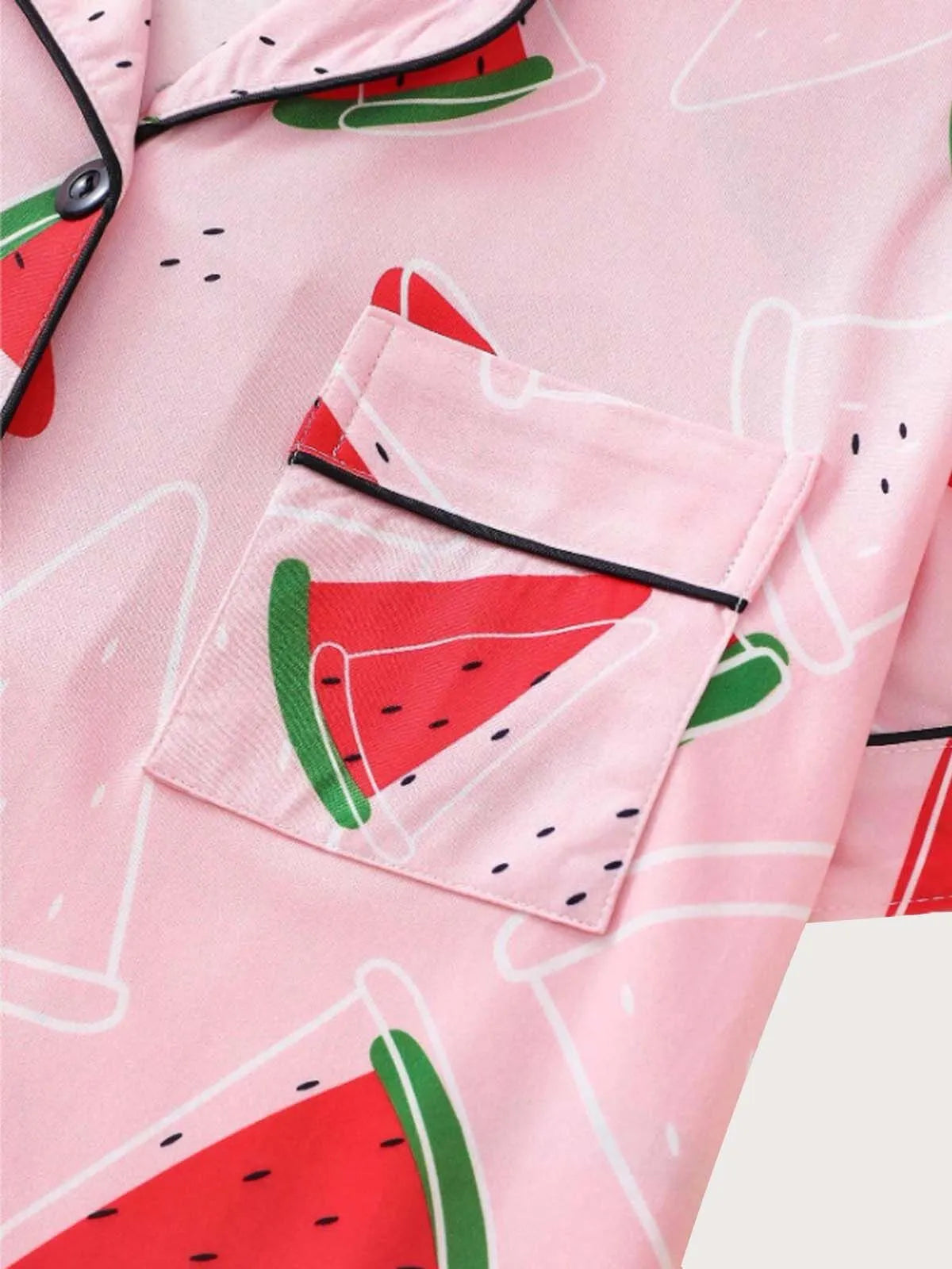 2pcs Watermelon Pajama Shorts Set