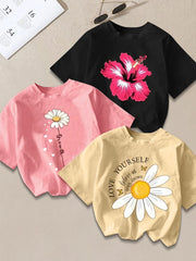 3-Pack Cartoon Round Neck Short Sleeve T-shirt