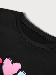 3-Pack Heart Round Neck Short Sleeve T-shirt
