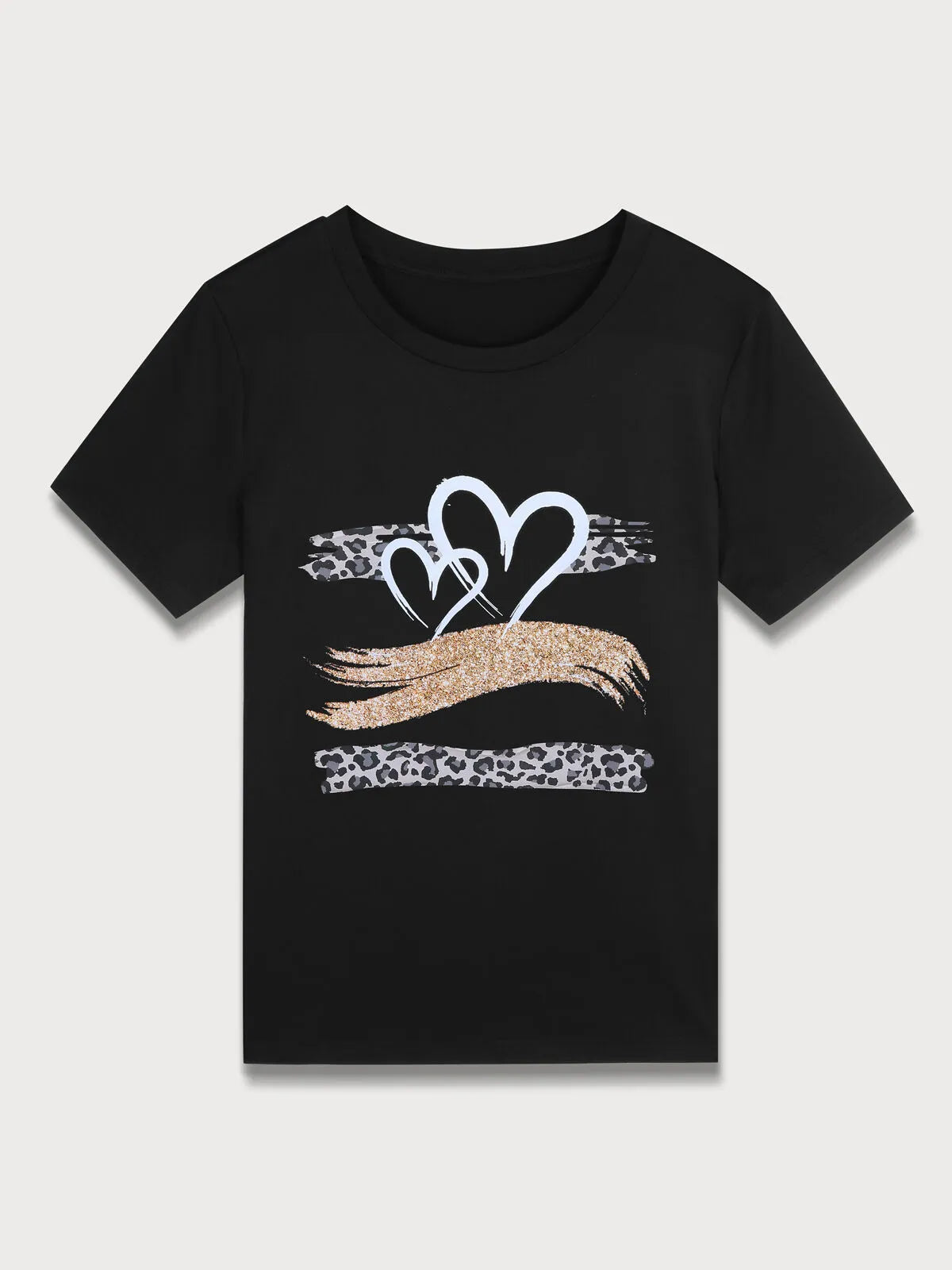3-Pack Heart Round Neck Short Sleeve T-shirt