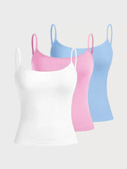 3-Pack Solid Spaghetti Strap Cami