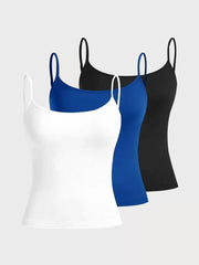 3-Pack Solid Spaghetti Strap Cami